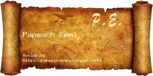 Papesch Emmi névjegykártya